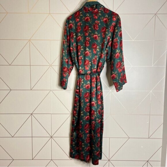 Vintage La Senza 100% Silk Floral Robe - Picture 3 of 8